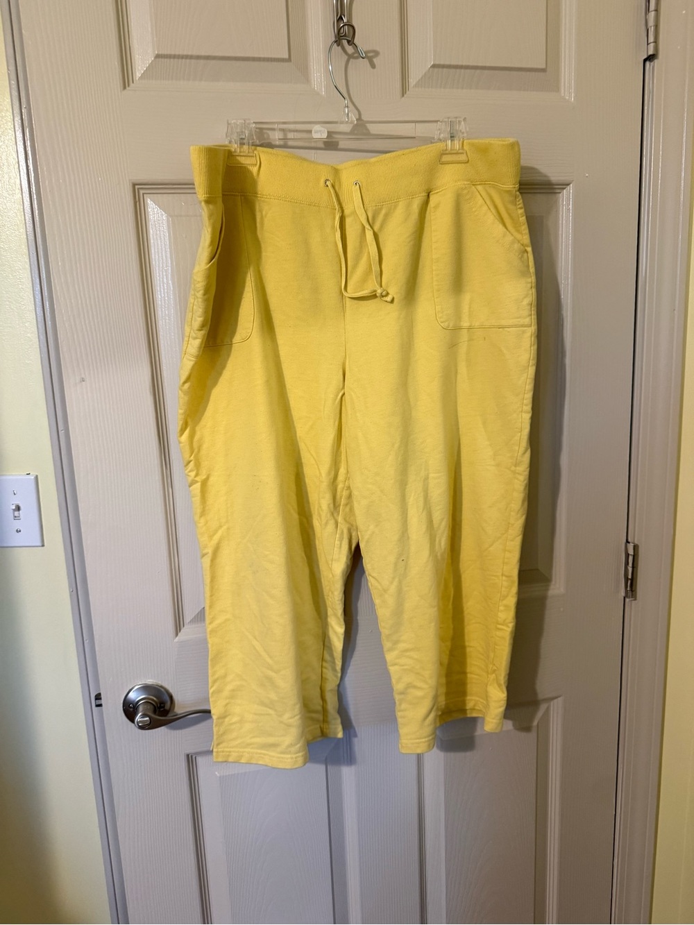 Cato Yellow Capris with Drawstring Waist
